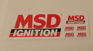 MSD ZÜNDUNG - 6,25" x 2,25" Vintage Autorennen Aufkleber/Sticker Blatt NHRA Nascar - Bild 1 von 1