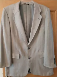 Vtg Christian Dior Monsieur Blazer Suit Jacket Blue Gray 100% Silk USA Made 42 - Picture 1 of 15