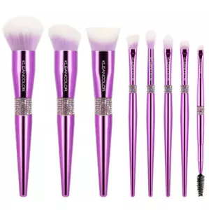 TWINKLY LOVE-8 PIECE FLAWLESS FACE & EYE BRUSH SET W/ BRUSH HOLDER , - Picture 1 of 3