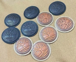 Madera genuina de marca americana. Parche de lona de cuero de vaca con logotipo precio de una pieza - Imagen 1 de 10