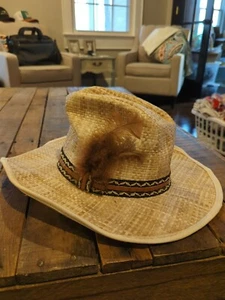 Vintage Straw Cowboy Hat United Hatters Cap & Millinery Works Mens Size Large - Picture 1 of 4