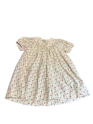 Vestido de bebé floral Ami Petit 6 meses manga corta verde menta/rosa flores Foto 1 de 4