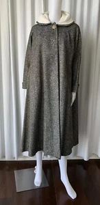 Vintage 50s Stunning Tweed Swing Coat - Picture 1 of 10