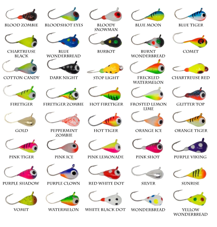 5 Pack Tungsten UV Glow Ice Fishing Jigs Crappie Perch Bluegill Trout Panfish - Image 1 of 1