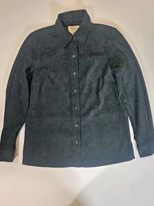 Talbots Button Down Shacket Womens Petite Stretch Dark Green Winter Outerwear - Picture 1 of 11