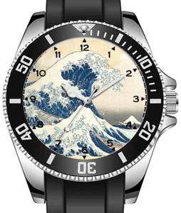 Eccezionale Onda Sconto Kanagawa Arte Hokusai Sporty Unico Stile Polso Orologio - Picture 1 of 1
