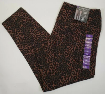 Mujer Casablanca Marrakech Marrón Leopardo Animal Leggings Levantamiento y Esculpido 2XL XXL Foto 1 de 4