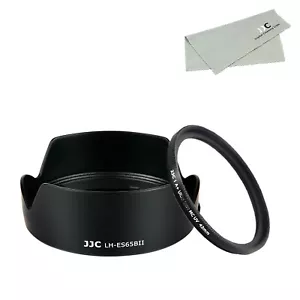 JJC Reversible Lens Hood as Canon ES-65B for RF 50mm F1.8 Lens & 43mm UV Filter - Picture 1 of 10