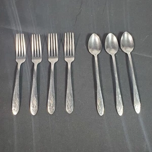 HBCo Solid Stainless Flatware Candlewood Lot Of 7 - Foto 1 di 11