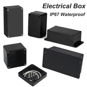 Waterproof Black Plastic Project Enclosure DIY Electrical Junction Box Dustproof - Picture 1 of 28