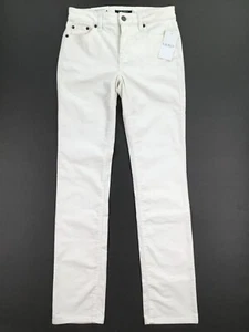 Ralph Lauren LRL Premier Straight Corduroy Pants Womens sz 0 in Winter Cream NEW - Picture 1 of 13