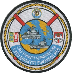 Aufnäher Fregatte Schleswig Holstein F216  Seenotrettung  ca 10cm klett u Gegens - Picture 1 of 1