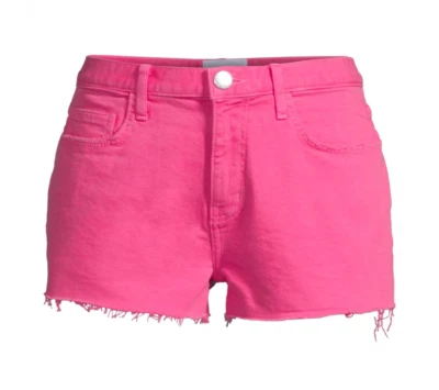 NWT Current/Elliott Size 23 Pink High-Rise Raw Hem Denim Boyfriend Shorts $178 - Изображение 1 из 4