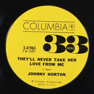 JOHNNY HORTON: sleepy-eyed john COLUMBIA 7" Single 33 RPM - Picture 1 of 2