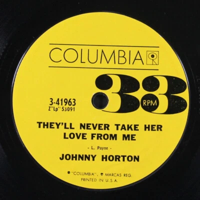 JOHNNY HORTON: sleepy-eyed john COLUMBIA 7" Single 33 RPM - Image 1 of 2