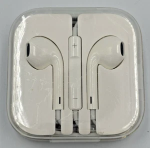 Original Apple Earbuds Wired Earphones 3.5mm Jack NEW w/Case - Picture 1 of 6