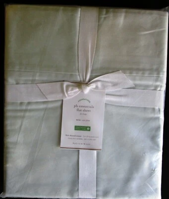 NUEVA SÁBANA PLANA Pottery Barn Essentials * Tamaño Doble * Ligera Como Nueva 300 Hilos Foto 1 de 2