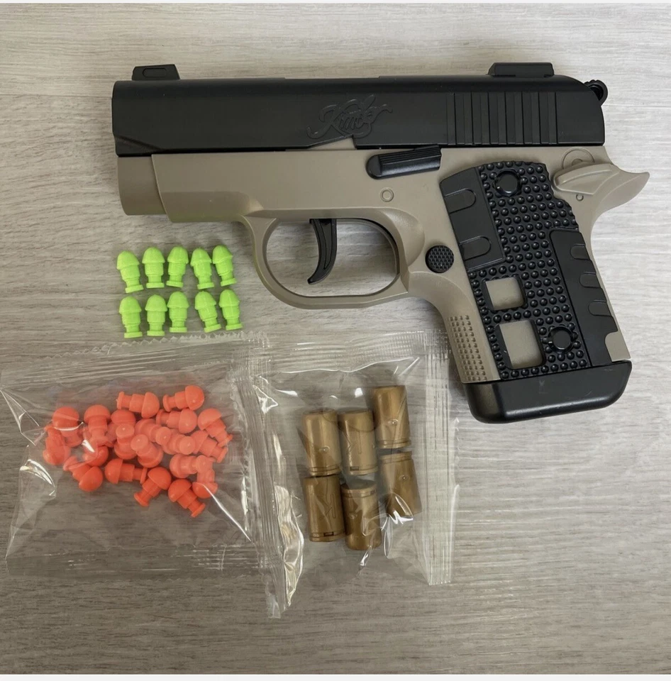 Kimber Micro 9 Subcompact 1911 Toy Gun Semi Auto Shooting Pistol Black Sand 2025 - Image 1 of 4