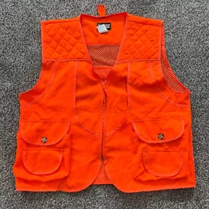 SafTbak Hunting Vest Blaze Orange Shooting Men's XL Padded Game Pouch - Picture 1 of 6