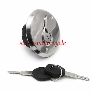 For GN250 1985-2001 1986 1987 2000 Motorcycle Fuel Gas Tank Cap CNC 2xKeys Set - Picture 1 of 8