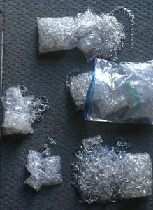 Acryl Kristall Perlen Girlande Kronleuchter, Hochzeitsdeko. Großes Lot von 6 Pfund - Bild 1 von 11