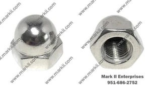 1956-57 Continental Mark II MKII Valve Rocker Cover Acorn Nuts PAIR - Foto 1 di 1