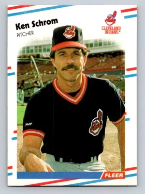 Ken Schrom 1988 Fleer #614 Cleveland Indians - Image 1 of 2