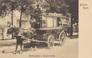 Berlin Postcard Ancient Bus Horse with Hat Berlin Types 2504242 - Picture 1 of 2