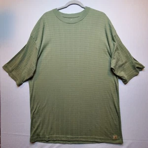 Joe Marlin Mens Short Sleeve T-Shirt XXL Green Pattern Logo Cotton Blend - Picture 1 of 10