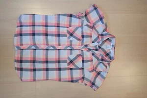 Bluse von H&M, kariert, grau-rosa, Gr.152 - Bild 1 von 2