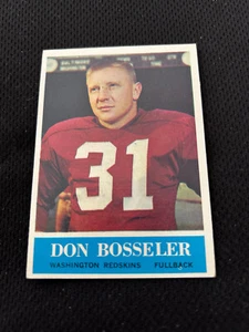 1964 PHILADELPHIA GUM DON BOSSELER WASHINGTON REDSKINS #184 NFL FOOTBALL CARD - Picture 1 of 2