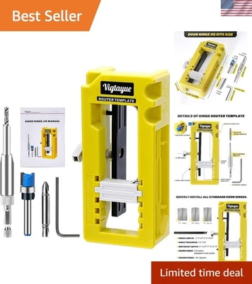 Plantilla de enrutador de bisagra de puerta para bisagras de radio cuadrado de 3 a 5 pulgadas cepillado G... Foto 1 de 4