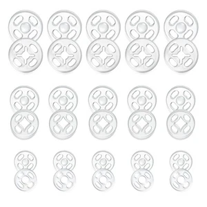 Clear Snap Buttons for Sewing 120 Sets Assorted Sizes 7mm 10mm 12.5mm - Picture 1 of 7