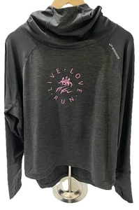 BROOKS Sudadera con Capucha Pullover Para Mujer Talla L Negro Atletismo Correr Top Agujeros para los Pulgares - Imagen 1 de 12