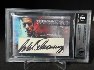 BGS Custom Arnold Schwarzenegger Cut Signature Terminator 2 Judgement Day BAS - Picture 1 of 2