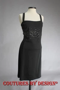 Vestido Vaina St John Milano Lentejuelas/Cristal Cambio Caviar Talla 2NUEVO CON ETIQUETAS PRECIO DE VENTA SUGERIDO POR EL FABRICANTE $995 - Imagen 1 de 2