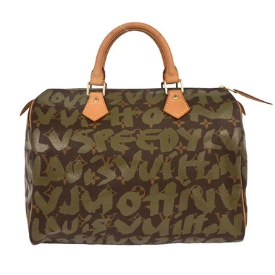 Louis Vuitton Khaki Monogram Graffiti Speedy 30 Handbag M92194 TH0051 166532 - Image 1 of 4