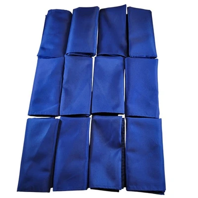 Set of 12 Royal Blue Cloth Napkins 17"x17" Solid Color Polyester Dinner Table - Image 1 of 4