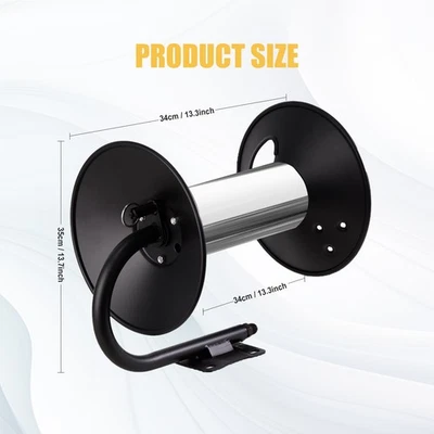 High Pressure Washer Hose Reel 3/8in X100ft 4000PSI Manual Retractable（No Hose） - Image 1 of 4