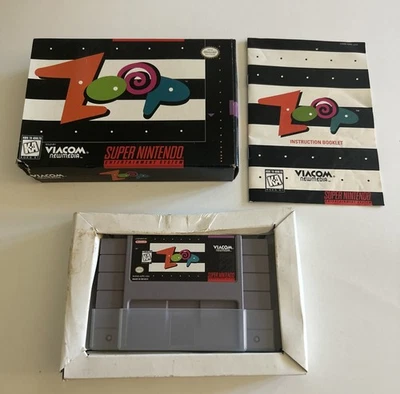 Zoop (Super Nintendo, 1995) SNES CIB MANUAL TESTED- See Pics - Image 1 of 4