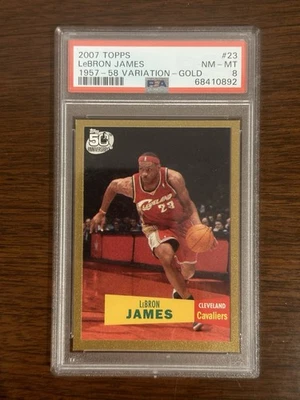 2007 Topps Variation Lebron James Gold PSA 8 - Image 1 of 2
