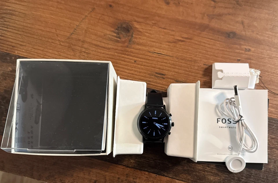 Fossil The Carlyle HR 5. Gen. Herren Smartwatch 44mm Edelstahlgehäuse  - Bild 1 von 3
