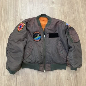 Vintage MA-1 Military Intermediate Flight Bomber Jacket S - Bild 1 von 9