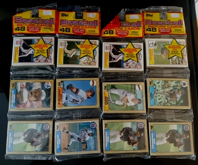 Topps 1987 béisbol 4 paquetes de rack con José Canseco radiocontrol en la parte posterior de todos ellos. Foto 1 de 2