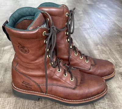 Georgia Boot Botas de Cuero Marrón con Cordones Kiltie Farm & Ranch para Hombre Talla 11 G7014 Foto 1 de 4