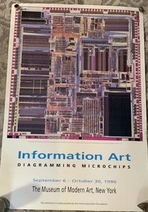 Museo de Arte Moderno Microchip MOMA Computadora PÓSTER 1990 Exposición Intel 1985 - Imagen 1 de 11