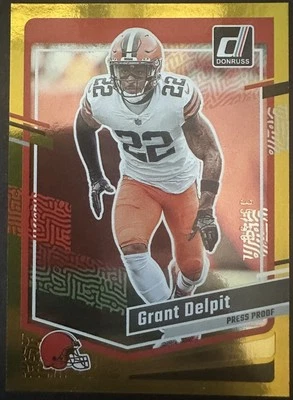 Grant Delpit 2023 Donruss Gold Press Proof 39/50 Browns 66 - Image 1 of 2