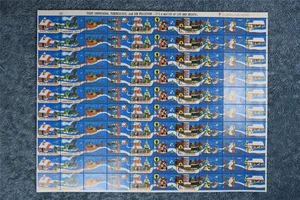 1972 Lotta Enfisema - Foglio Completo Auguri di Natale - MNH - Foto 1 di 1