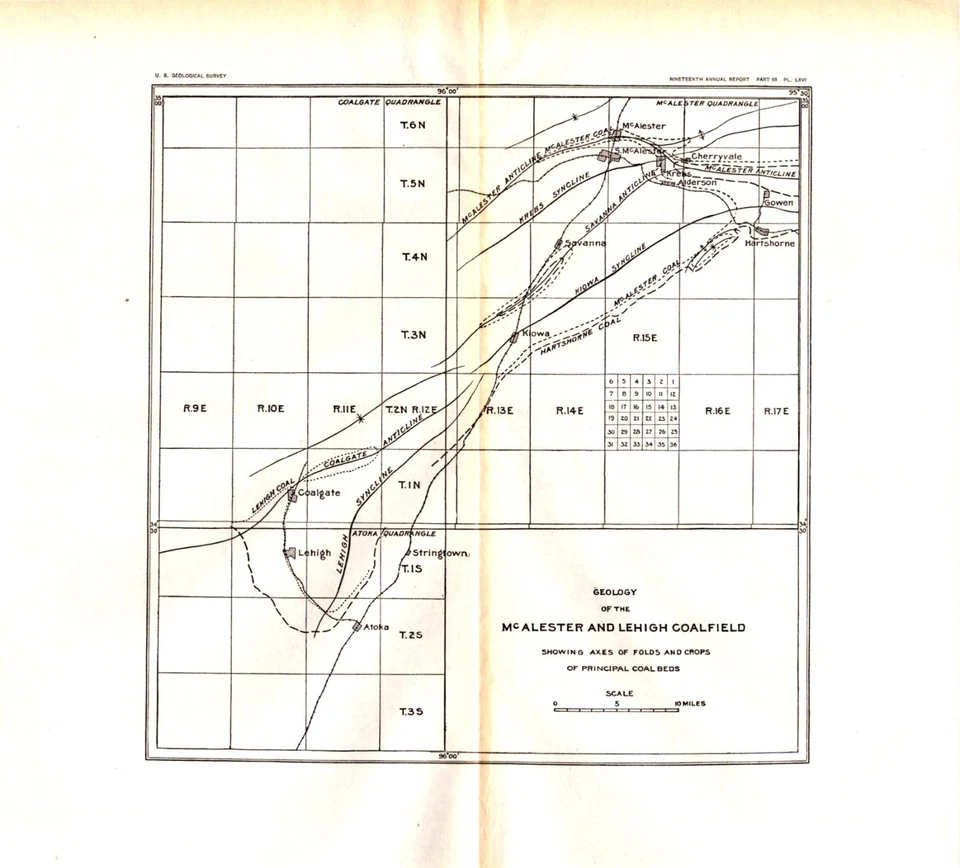 McAlester-Lehigh Coal Field - Oklahoma - Territorio Indio - 1899 Foto 1 de 1