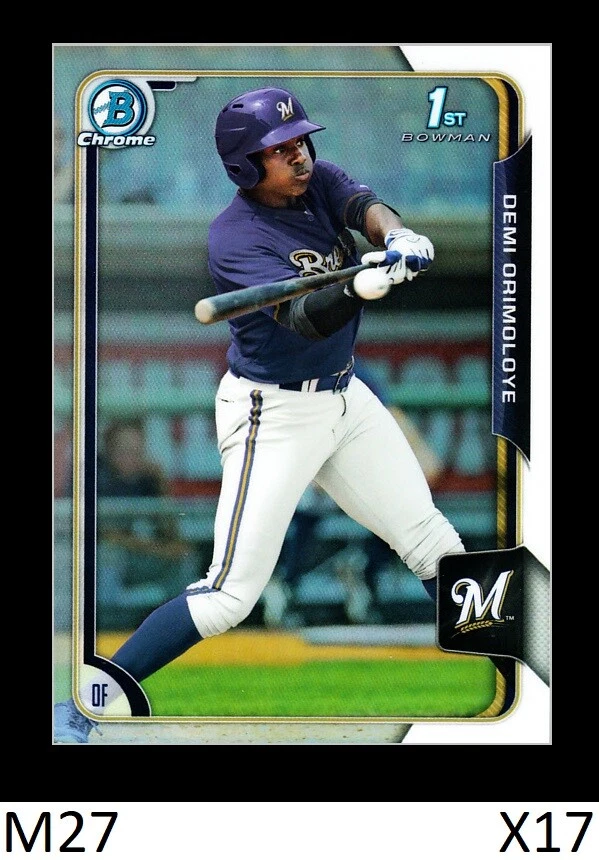 1-2015 BOWMAN CHROME DRAFT REFRACTOR DEMI ORIMOLOYE BLUEJAYS QTY - Image 1 of 1